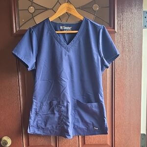 Grey's Anatomy Navy Aubry V-Neck Scrub Top Size M